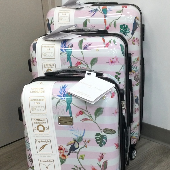 Adrienne Vittadini 3-Piece Roller Lockable Luggage Set NWT - Picture 1 of 4
